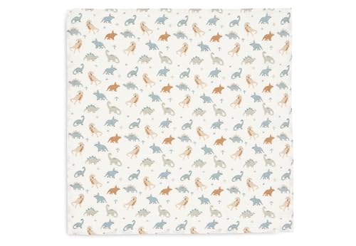 Jollein Musselin-Spucktücher aus Baumwolle, 3er-Pack 70 × 70 cm – Roarsome