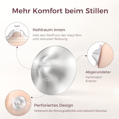 momcozy Silberhütchen 999er Silber XL (55 mm)