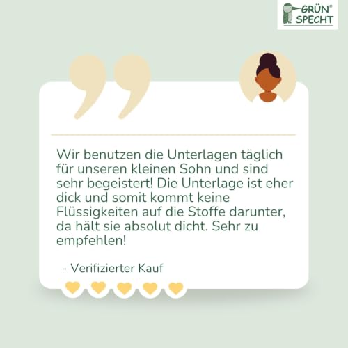 GRÜNSPECHT Wasserdichte Betteinlage 70 × 100 cm – Weiss