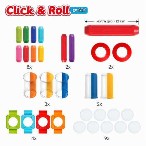 SMARTMAX Magnetspielset Click ‘n’ Roll – Mehrfarbig