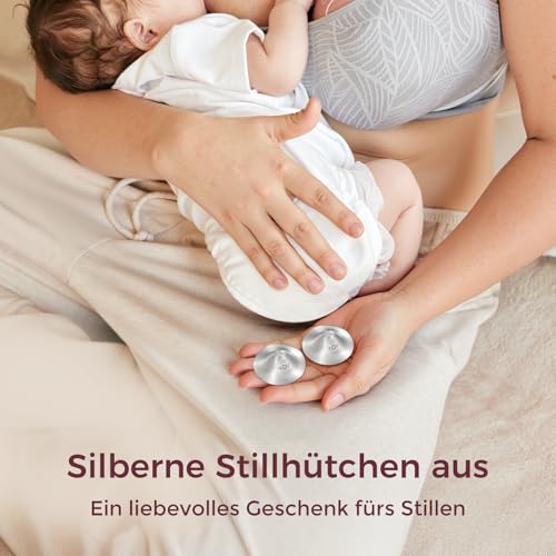 momcozy Silberhütchen 999er Silber XL (55 mm)
