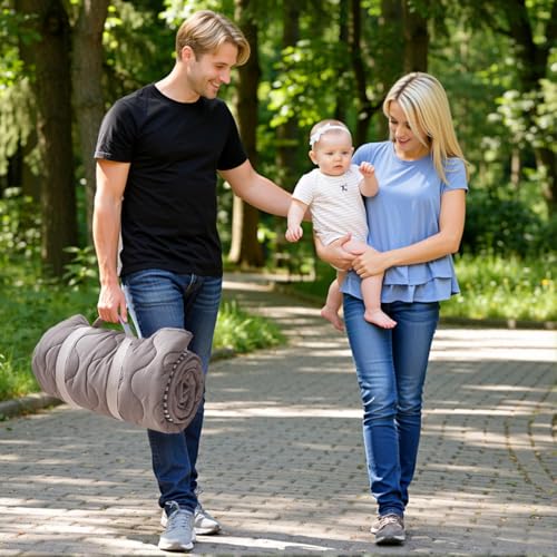 momcozy faltbare Spielmatte 127 × 127 cm – Grün Wald