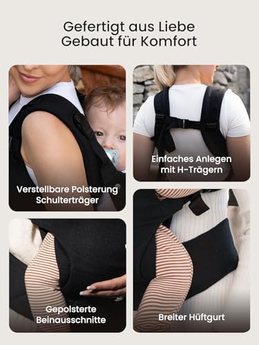 Grownsy ergonomische Babytrage – Schwarz