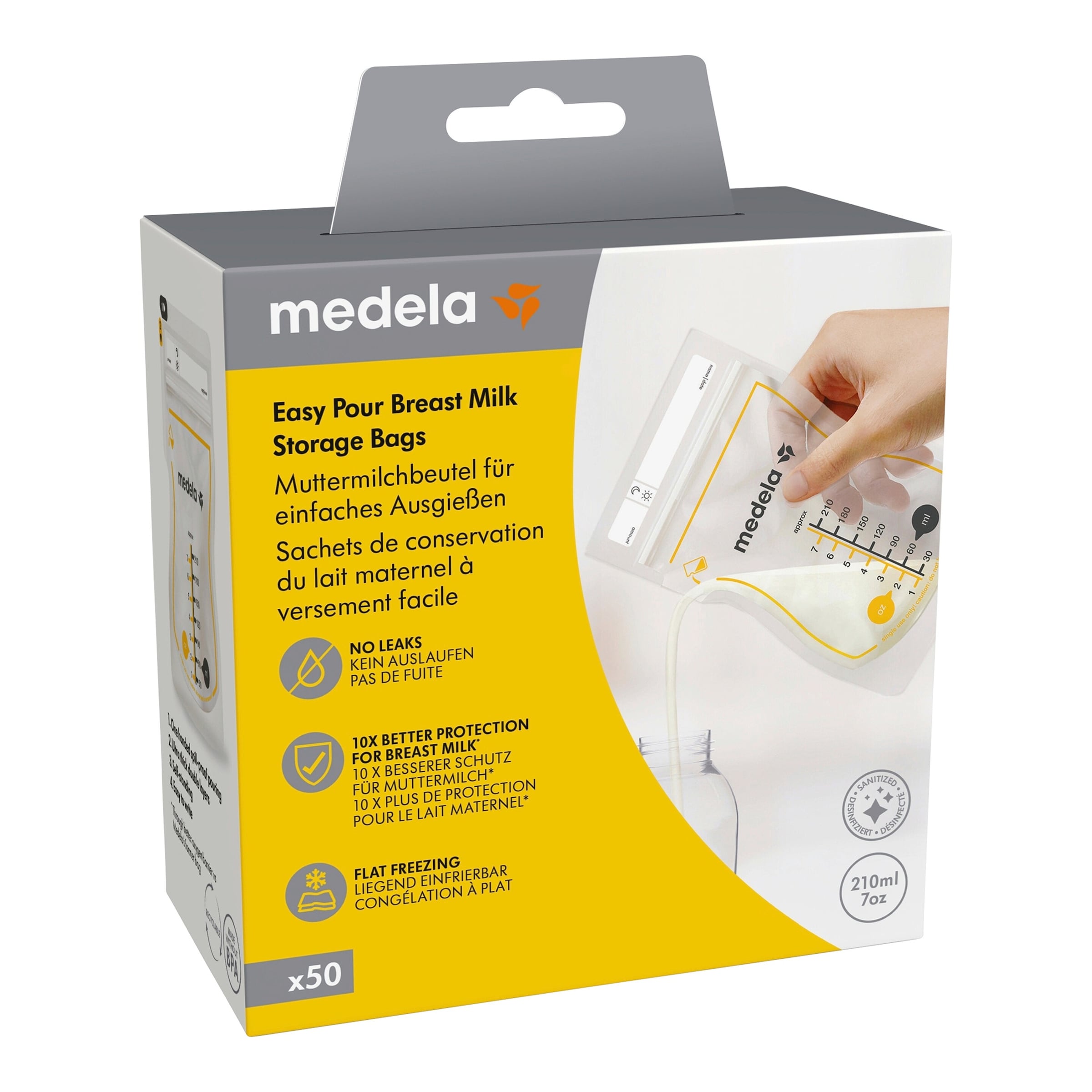 Medela Easy Pour Muttermilchbeutel – 50 Stück