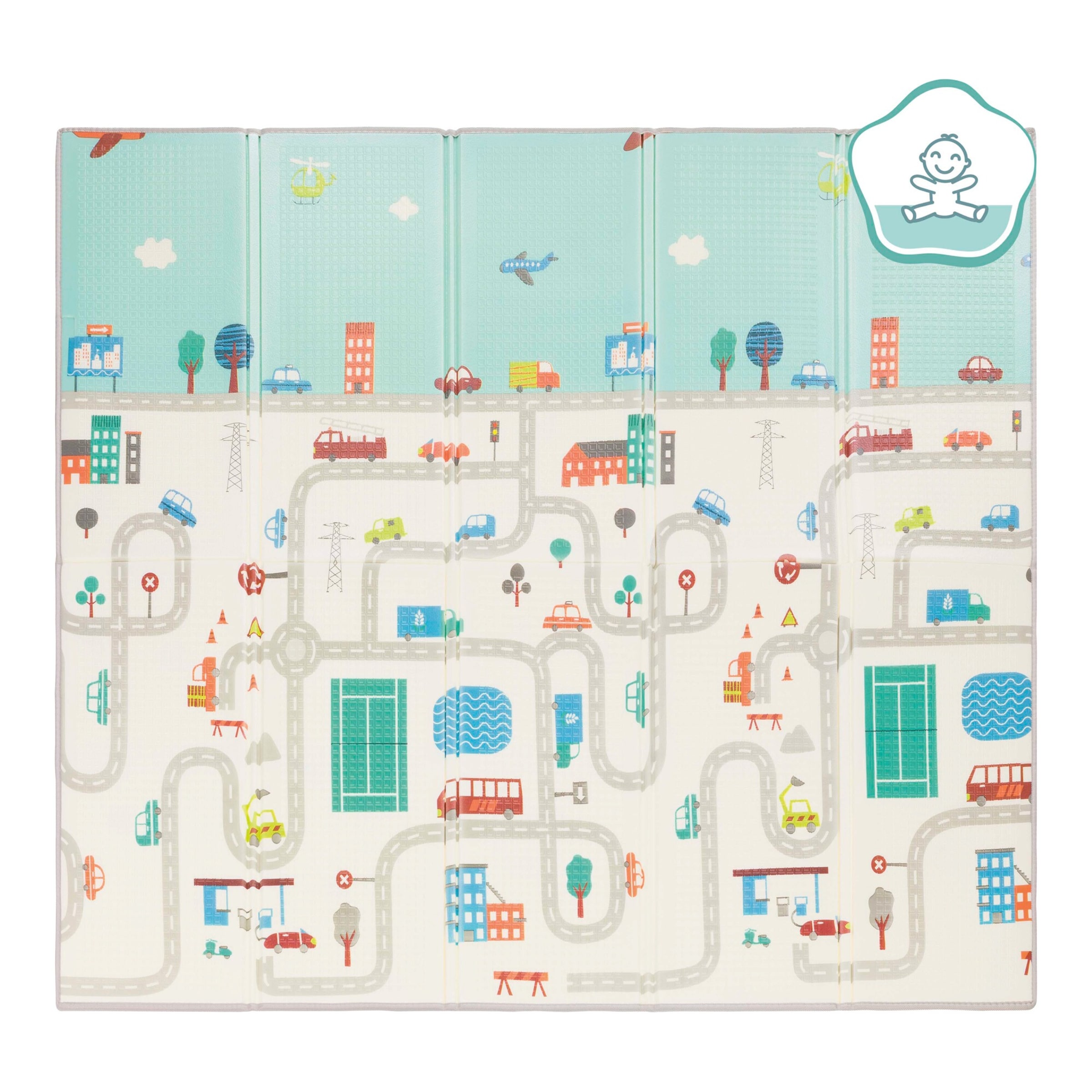 Fillikid Wende-Spielmatte faltbar – 180 × 200 cm