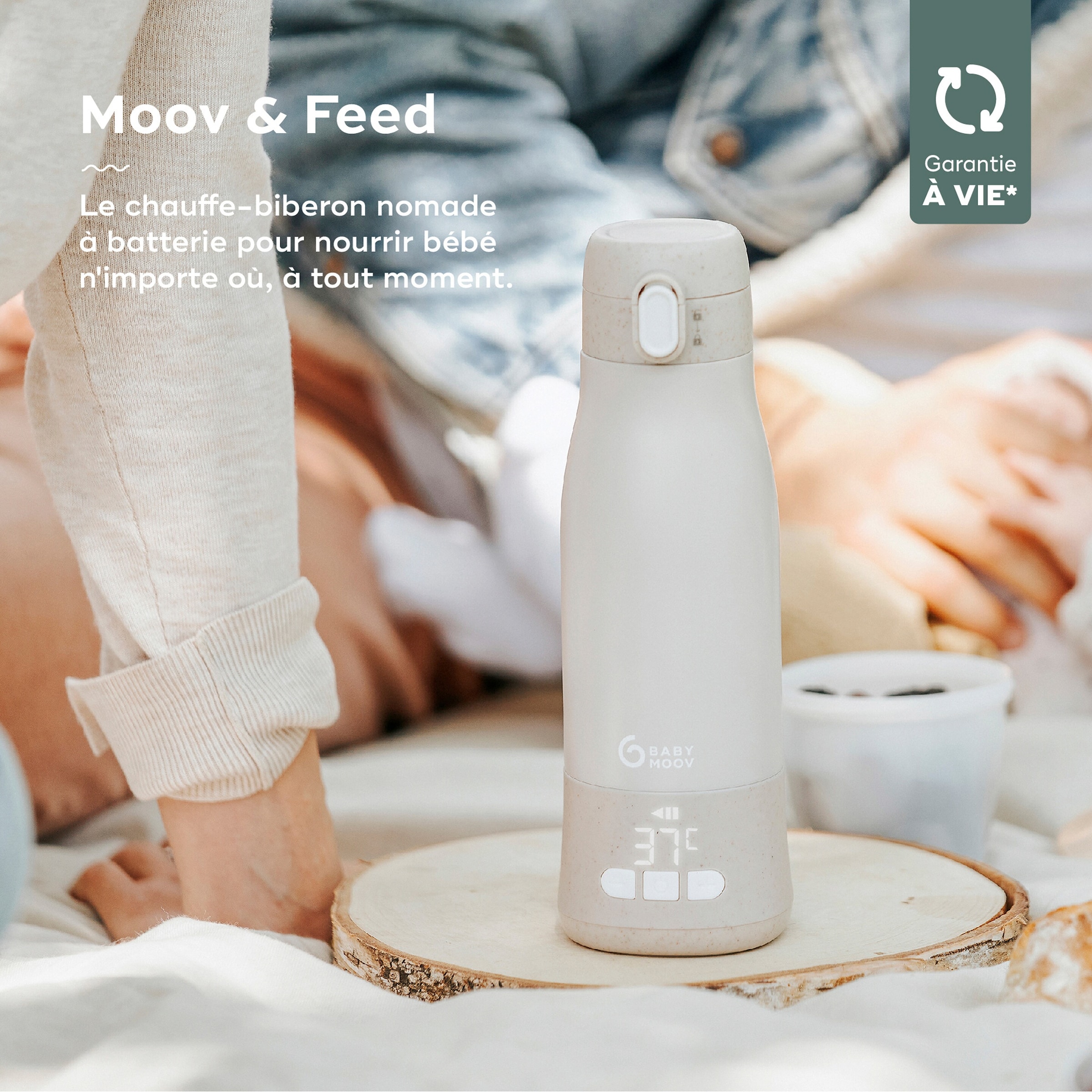 Babymoov Flaschenwärmer Moov&Feed – kabellos, Beige