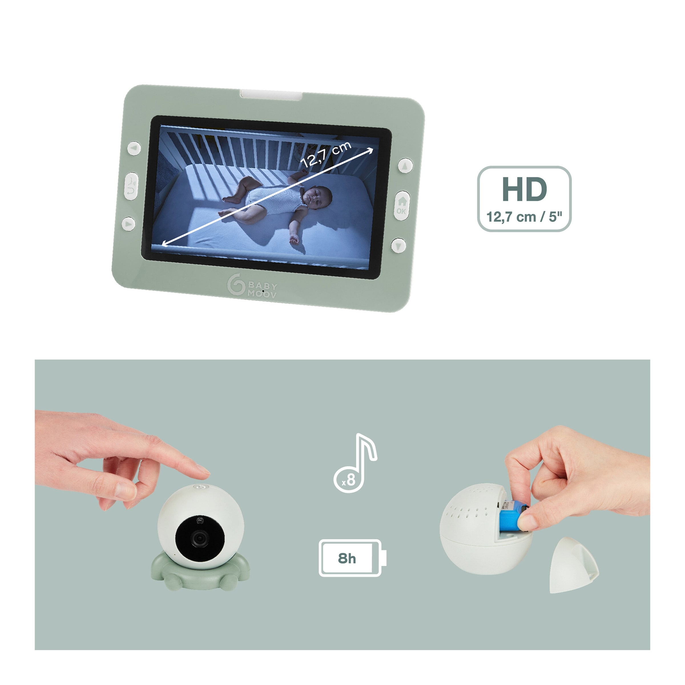 Babymoov Babyphone mit 5-Zoll-Bildschirm